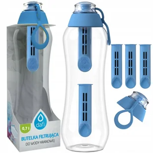 Dafi Soft zestaw butelka niebieska 0,7l + 5x filtr + nakrętka - Butelki filtrujące Dafi Soft zestaw butelka niebieska 0,7l + 5x filtr + nakrętka - Butelki filtrujące - miniaturka - grafika 1