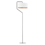 Lampy stojące - Lampa podłogowa LYSNE Tesallia Gold, biały ze złotym wnętrzem - miniaturka - grafika 1