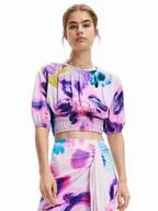 Bluzki damskie - Desigual Bluzka MONSIEUR CHRISTIAN LACROIX Rina 23SWBW15 Fioletowy Regular Fit - miniaturka - grafika 1