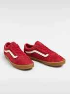 Trampki damskie - Vans Skórzane sneakersy "Old Skool Lowpro" w kolorze czerwonym - miniaturka - grafika 1