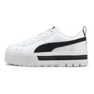 Sneakersy damskie - BUTY DAMSKIE PUMA MAYZE LEATHER SNEAKERSY SKÓRZANE NA PLATFORMIE BIAŁE TRAMPKI 36 - miniaturka - grafika 1