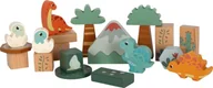 Klocki - Drewniane klocki konstrukcyjne Dino Small Foot - miniaturka - grafika 1