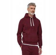 Bluzy męskie - RALPH LAUREN BLUZA MĘSKA Z KAPTUREM KANGURKA BORDOWA M I1D - miniaturka - grafika 1