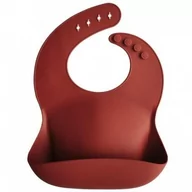 Śliniaki i fartuszki - Mushie Mushie  -  Śliniak Silikonowy Raw Sienna - miniaturka - grafika 1