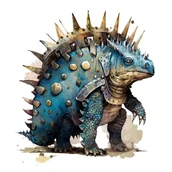 Pasmanteria - Naprasowanka Dinozaury dino art sztuka 14 - miniaturka - grafika 1