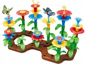 Układanki dla dzieci - Klocki Układanka Kwiaty Ogród 90 elementów Kreatywny Kwiatki  bukiet 2w1 - miniaturka - grafika 1