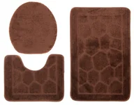 Dywaniki łazienkowe - Brązowy antypoślizgowy komplet dywaników E8-F16 - miniaturka - grafika 1