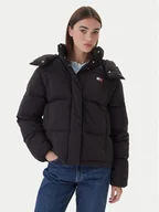 Kurtki damskie - Tommy Jeans Kurtka puchowa DW0DW21623 Czarny Regular Fit - miniaturka - grafika 1
