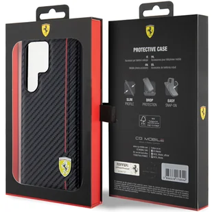 Ferrari FEHCS24SN3DUR S24 S921 czarny/black hardcase Carbon Printed Line - Etui i futerały do telefonów - miniaturka - grafika 9