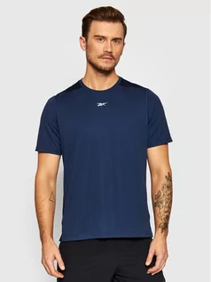 Koszulki sportowe męskie - Reebok Koszulka techniczna Sweatshift Move GN9098 Granatowy Slim Fit - grafika 1