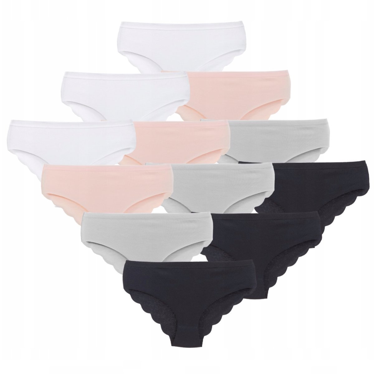 12X MAJTKI DAMSKIE BEZSZWOWE FIGI BAWEŁNIANE S