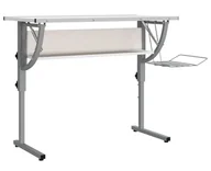 Biurka - Elior Biało-szare metalowe biurko kreślarskie podnoszone N5-F82 - miniaturka - grafika 1