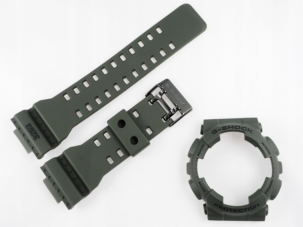 Pasek i bezel Casio GA-100 GA-110 GD-100 GD-100MS-3 GD-100MS zielony
