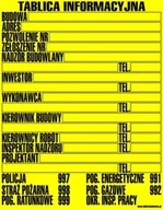 Akcesoria BHP - Budowlana tablica informacyjna - miniaturka - grafika 1