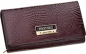 Portfele - Monnari Portfel Damski Duży Pakowny Lakierowana Portmonetka Burgund Prezent - miniaturka - grafika 1