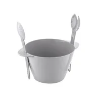 Miski i półmiski - Zestaw do serwowania sałatek Pearl Line szary - miniaturka - grafika 1