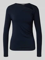 Swetry damskie - Bluzka z długim rękawem i asymetrycznym dekoltem model ‘MATZI’ - miniaturka - grafika 1