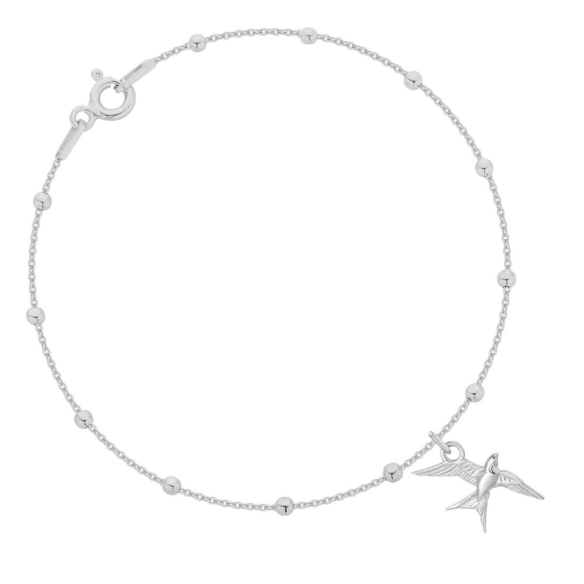 Srebrna bransoletka - jaskółka