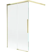 Parawany nawannowe - Mexen Rox parawan nawannowy 2-skrzydłowy rozsuwany 100 x 150 cm, transparent, złoty - 8C9-100-003-50-00 - miniaturka - grafika 1