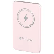 Powerbanki - Verbatim Powerbank indukcyjny `n` Go 15W5000mAh Wireless Magnetic różowy/pink 32243 - miniaturka - grafika 1