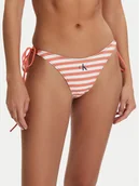 Stroje kąpielowe - Calvin Klein Swimwear Dół od bikini LV00Q61215 Pomarańczowy - miniaturka - grafika 1
