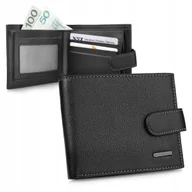 Portfele - Elegancki PORTFEL Męski z Ekoskóry M.18 CZARNY Pako Jeans - miniaturka - grafika 1