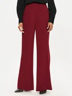 Spodnie damskie - Calvin Klein Spodnie materiałowe K20K207155 Czerwony Wide Leg - miniaturka - grafika 1