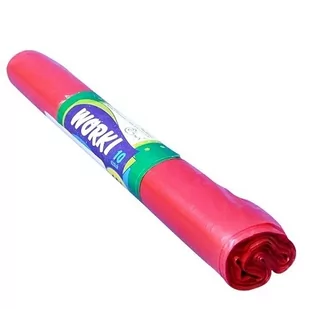 Worki na śmieci czerwone 30 mik LDPE, 120 l, 10 szt. - Worki na śmieci - miniaturka - grafika 1