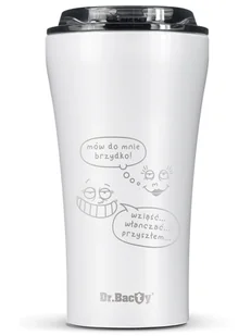 Kubek termiczny na kawę Dr.Bacty Apollo 2.0 - Mów do mnie - 360  ml - Glossy White - Kubki termiczne - miniaturka - grafika 1