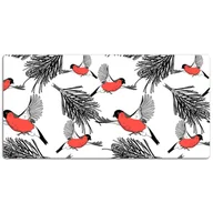 Podkładki na biurko - Podkładka na biurko Ptaki na drzewach 120x60 cm - miniaturka - grafika 1