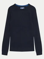 Swetry dla chłopców - Jack&Jones Junior Sweter 12258886 Granatowy Relaxed Fit - miniaturka - grafika 1