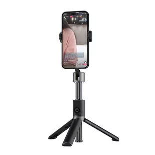 Selfie stick / kijek teleskopowy ze statywem Dudao F18B - czarny - Selfie stick - miniaturka - grafika 2