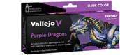 Akcesoria i części modelarskie - Vallejo: 72.194 - Game Color - Purple Dragons 8x18ml - miniaturka - grafika 1