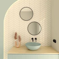 Lustra - ROUND LINE okrągłe lustro w czarnej ramie 40 cm - miniaturka - grafika 1