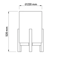 Lampy stojące - Näve Lampa stołowa 3193, drewno, tkanina lniana, wysokość 52cm - miniaturka - grafika 1