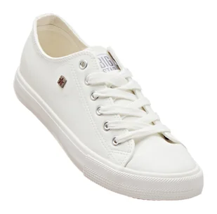 Trampki męskie ze skóry ekologicznej - Big Star V174347, białe - Trampki męskie - miniaturka - grafika 1