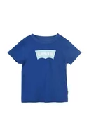 Koszulki dla dziewczynek - Levi's t-shirt dziecięcy kolor niebieski z nadrukiem - miniaturka - grafika 1