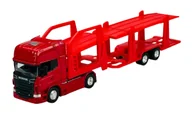 Samochody i pojazdy dla dzieci - WELLY SCANIA V8 R730 CZERWONY + LAWETA 1:64 68023 - miniaturka - grafika 1