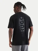 Koszulki męskie - HUGO T-Shirt Spray 50559731 Czarny Relaxed Fit - miniaturka - grafika 1
