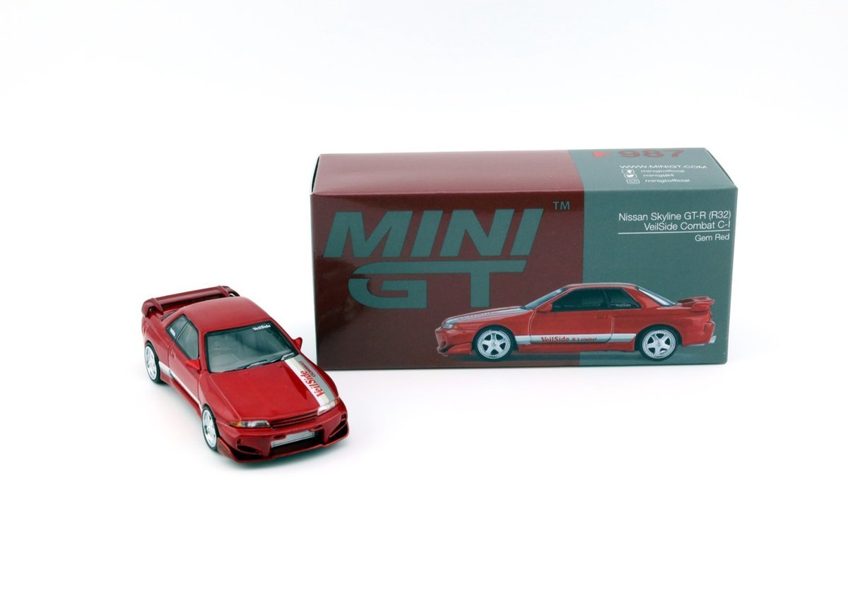 MINI GT Nissan Skyline GT-R R32 VeilSide Combat C-I Gem Red RHD MGT00987-R MiniGT