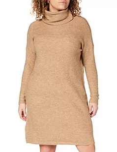 Only Onljana L/S Cowlnck Sukienka, Beżowy, S - Sukienki - miniaturka - grafika 1