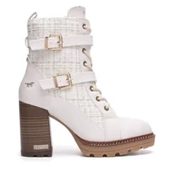 Botki damskie - Botki Mustang 1505-501 Biały - miniaturka - grafika 1