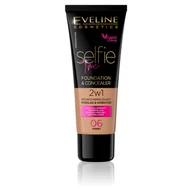 Podkłady do twarzy - Eveline Selfie Time Foundation & Concealer 06 Honey 30ml - miniaturka - grafika 1