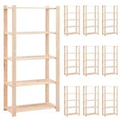 Szafy i regały magazynowe - vidaXL Regały z 5 półkami, 10 szt., 80x38x170 cm, sosna, 250 kg 8719883854717 - miniaturka - grafika 1