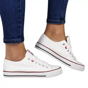 DAMSKIE TRAMPKI BUTY SPORTOWE NEWS 4723 BIAŁE - Trampki damskie - miniaturka - grafika 1