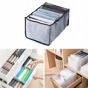 Pokrowce na ubrania - Oganizer na spodne ubrania wkład do szuflady szafy - czarny - miniaturka - grafika 1