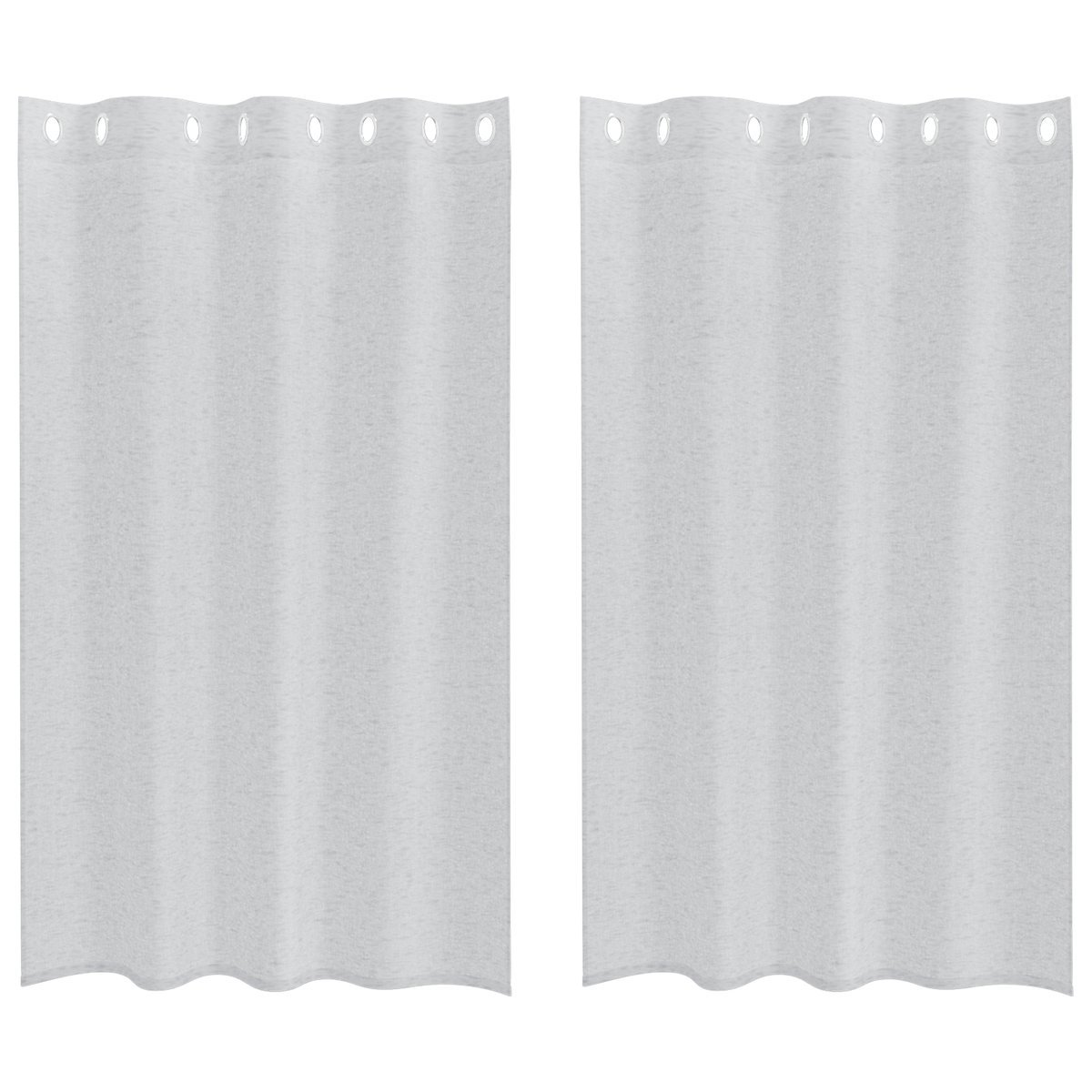 vidaXL Zasłony z zasłonami 2 pcs Jasny szary 140 x 175 cm Poliester