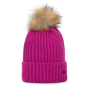 Czapka damska z pomponem ombre - Czapki damskie - miniaturka - grafika 1