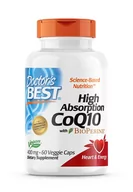 Suplementy naturalne - Koenzym Q10 400 mg i Piperyna BioPerine Vegan 60 kapsułek Doctor's Best 1036544569 - miniaturka - grafika 1