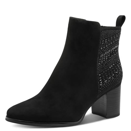 Marco Tozzi Damskie 2-25336-45 modne kozaki, czarne, 42 EU, czarny, 42 EU